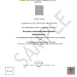 bba sample certificate