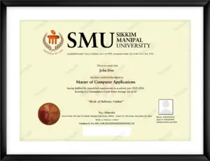 sikkim manipal university sample certificate