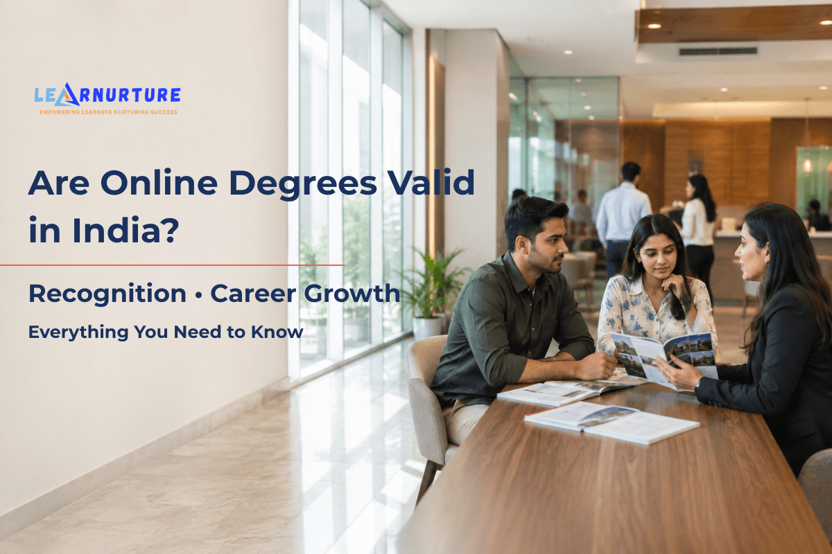 University admissions counsellor guiding prospective students about recognised online degree programmes in India