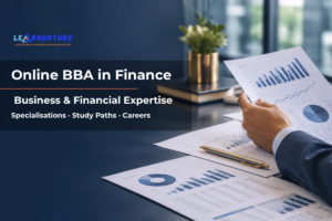 Online BBA in Finance programme featuring finance, accounting and investment concepts.